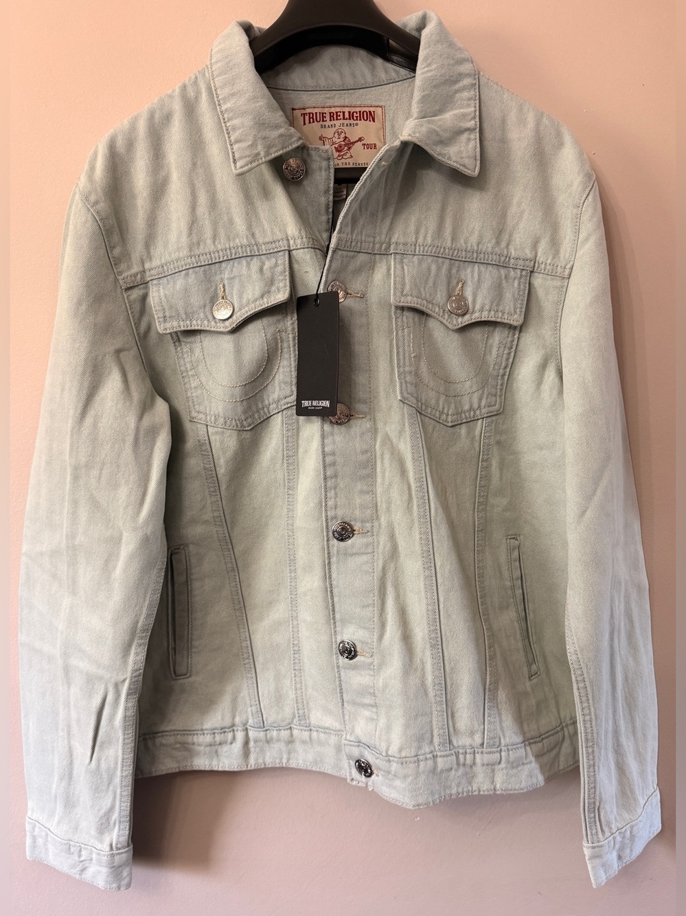 True Religion Men’s Light Wash Denim Jacket(brand new)